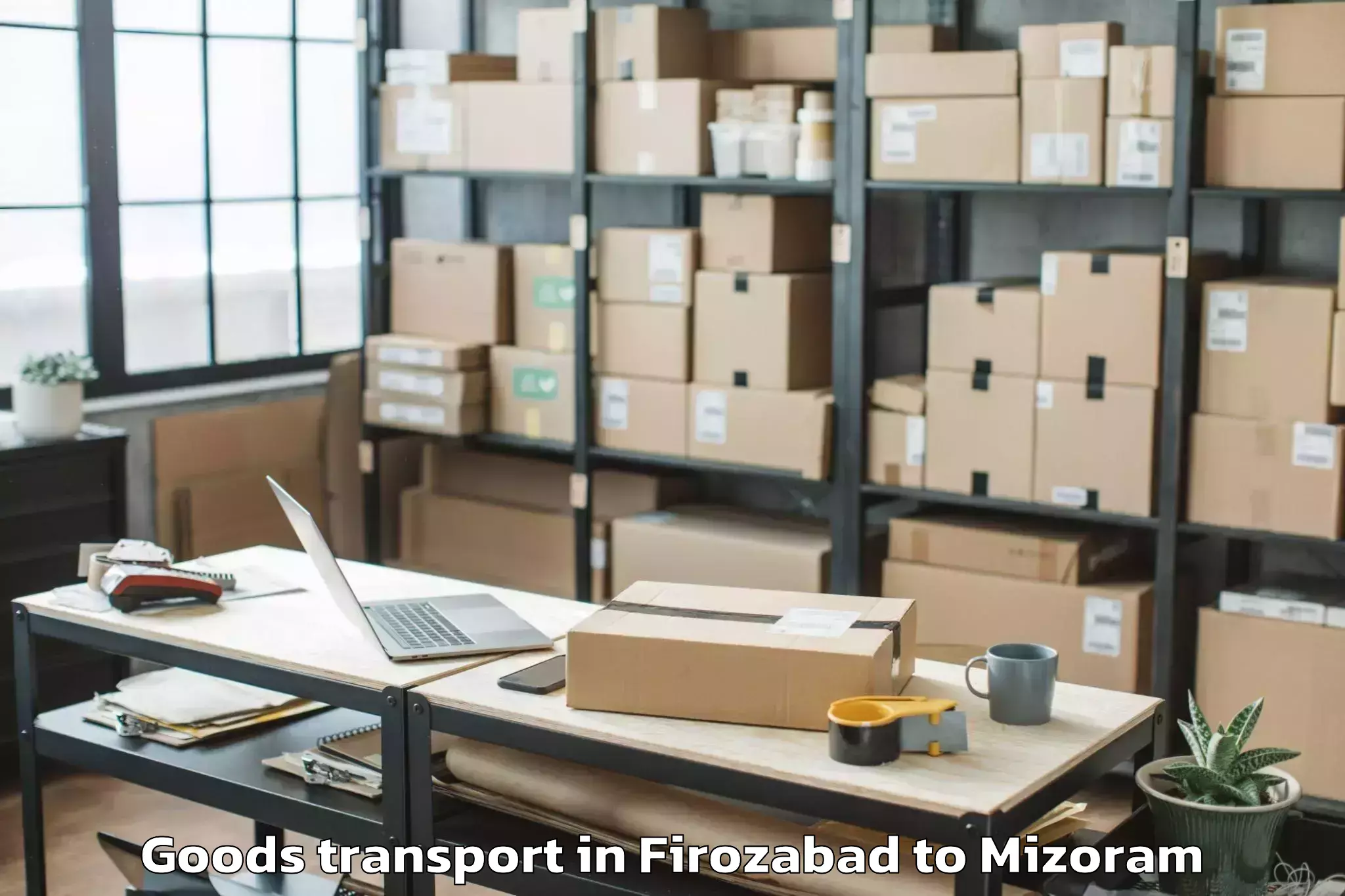 Professional Firozabad to Zawlnuam Goods Transport